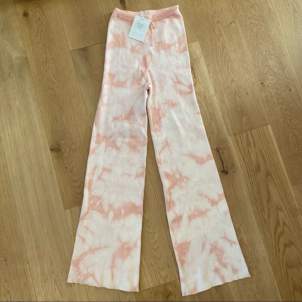 Alamour The Label Grace Pants in Pink White Tie Dye